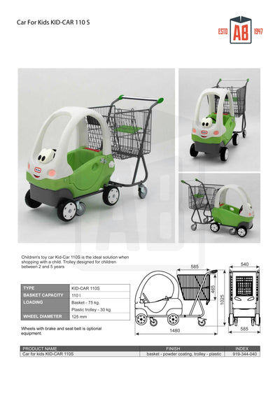 Carrito de compras para niños