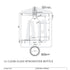 Botella Winchester de vidrio transparente de 1 litro