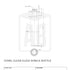 Botella de aceite Dorica de vidrio transparente de 250 ml (cuello de rosca)