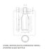 Botella de vidrio con tapón abatible de 250 ml para agua, jugo o limonada