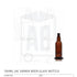 Botella de cerveza de vidrio ámbar JAC de 500 ml