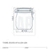 Tarro de vidrio con clip para horno de 750 ml