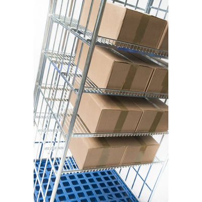 3-Sided Display Roll Container – 810x720x1808mm, 4 Removable Shelves, Electrolytically Galvanized