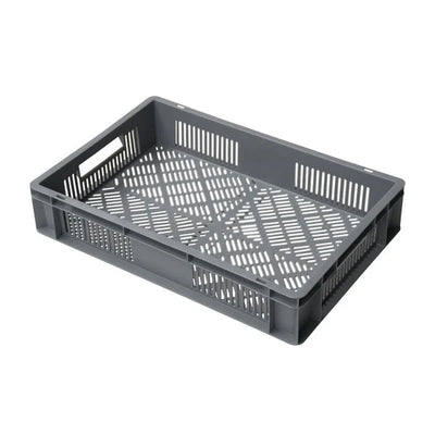 Euro Plastic Stacking Tray – 600x400x120mm – 20L – Perforated