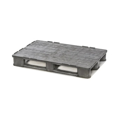 Sturdy Plastic Pallet – 1200x800x157mm – Closed Deck, Recycled PP