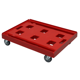 Plastic Dolly – 810x610mm – Red, Open Base, HDPE, Stackable