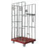 3-Sided Roll Cage – 810x680x1680mm, Hot-Dip Galvanized with Strap and Plastic Base