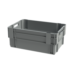 Grey Stack and Nest Box – 600x400x250mm – 45 Litres – Reinforced Rotary Stacking Bin