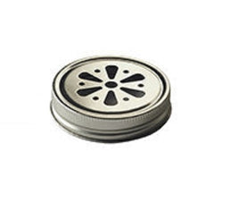 Tapa con forma de flor de 70 mm con múltiples orificios para jarra y tarro Mason