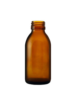 Botella de vidrio Alpha color ámbar de 125 ml