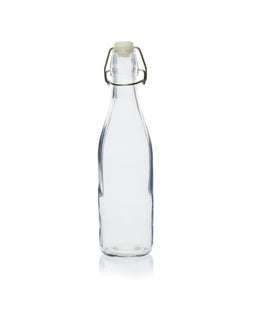 Botella de vidrio con tapón oscilante para agua, jugo o limonada de 500 ml