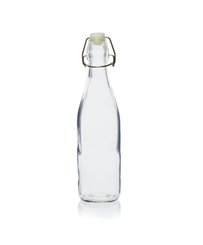 Botella de vidrio con tapón oscilante para agua, jugo o limonada de 500 ml