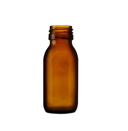 Botella de vidrio Alpha color ámbar de 60 ml