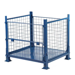 Plataforma de palets con jaula plegable