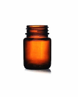 Frasco de plástico color ámbar de 30 ml (1 oz)
