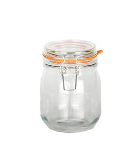 Tarro de vidrio con clip para horno de 750 ml