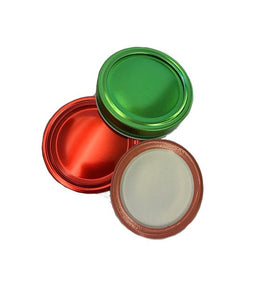 Tapas para tarros Mason de 70 mm de color rojo y verde con sellado