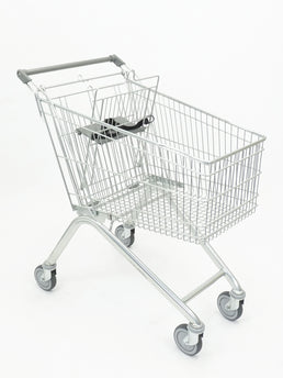 Shopping Trolley - 125 Litre Zinc Plated Wire Basket