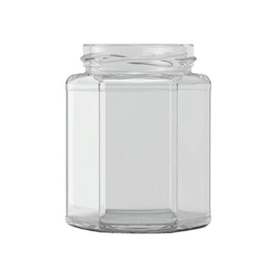12oz Hexagonal Jam Jar (280ml) – Clear Glass Preserve Jar