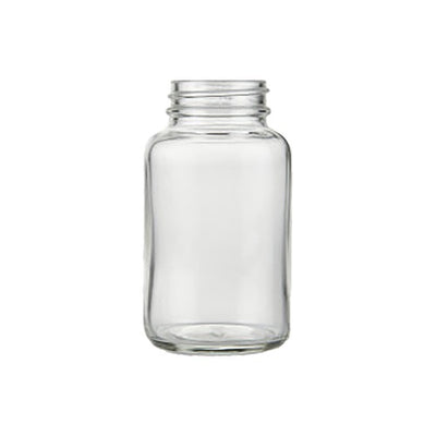 175ml (6oz) Amber Powder Jar – UV-Protective Glass Jar for Cosmetics & Powders