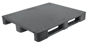 Heavy duty reinforced plastic ISO pallet 1200 x 1000 x 145mm with closed deck and 3 runners