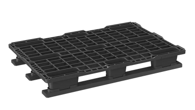 Plastic Euro Pallet 1200 x 800 x 155mm with 3 Runners & Raised Edge – 900kg Dynamic Load