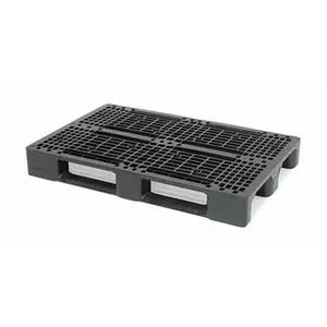 Heavy duty rackable plastic Euro pallet 1200 x 800 x 150mm with open deck and 3 runners