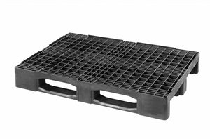 Extra Heavy Duty Plastic Euro Pallet 1200 x 800 x 160mm with 3 runners and open gridded deck