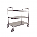 3 Shelf Stainless Steel Tray Trolley – 100kg Capacity with Braked Castors