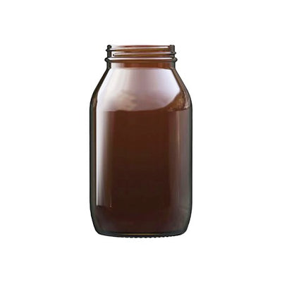 500ml Amber Powder Glass Jar – UV Protective Cosmetic & Storage Jar