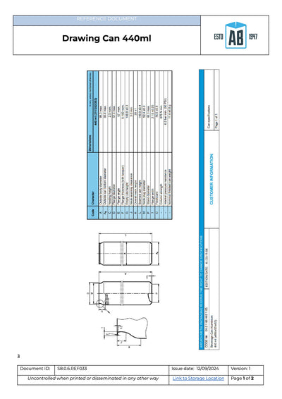 Lata de Bebida de Aluminio 440ml