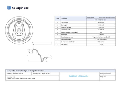 Aluminium Can Ends (Pack of 650) – BPANI or BPANI/PFASNI | Food-Grade Closures