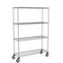 Zinc Wire Shelving – Mobile Unit 1740mm High | 4 Tier Heavy Duty Storage Rack