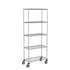 Zinc Wire Shelving – Mobile Unit 2045mm High | 5 Tier Heavy Duty Storage Rack