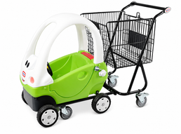 Carrito de Compras de 100L con Auto para Niños