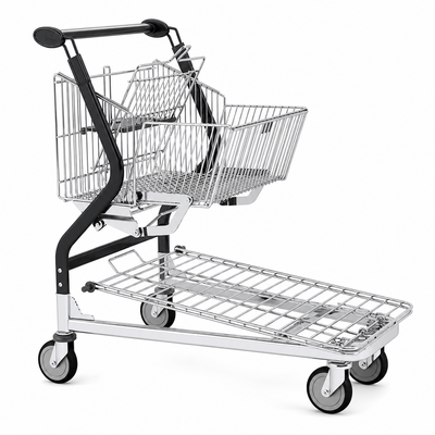 Carro de Transporte Vario 90S – Carro de Cesta Plegable con Plataforma de Alambre