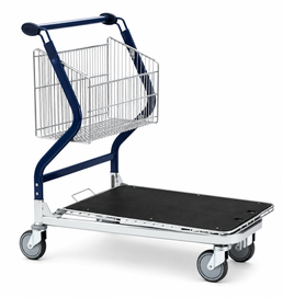 Carro de Transporte Vario 90 – Carro de Cesta Fija con Plataforma de Contrachapado