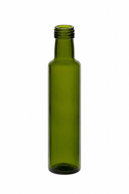 Botella de aceite de vidrio Dorica verde de 500 ml (cuello de rosca)