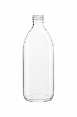 Botella de vidrio clara Alpha de 500 ml