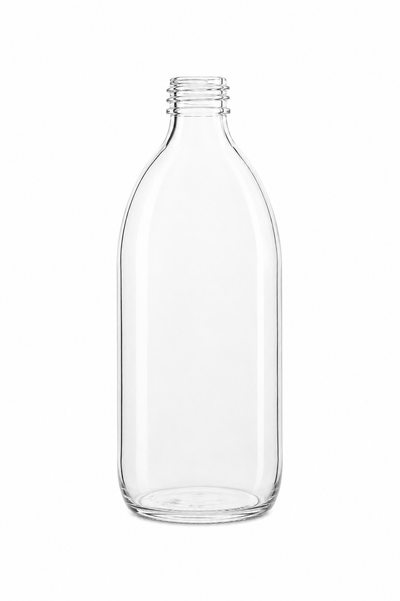 Botella de vidrio clara Alpha de 500 ml