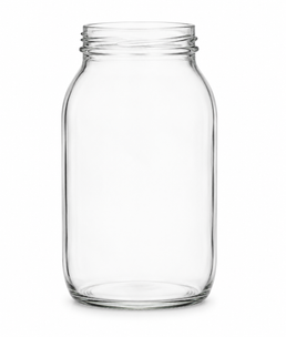 Tarro de polvo de vidrio blanco de 500 ml