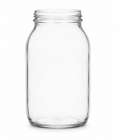 Tarro de polvo de vidrio blanco de 500 ml