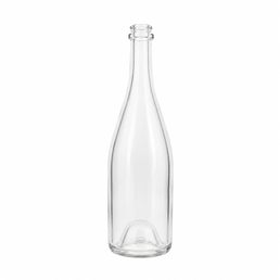 Botella de champán clara de 750ml
