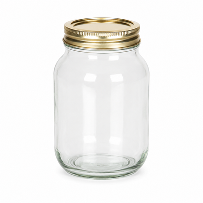 Tarro de vidrio Mason simple de 500 ml