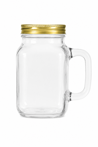 Tarro de Vidrio Mason de 630ml con Asa