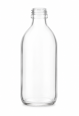 Botella de vidrio clara de 300 ml
