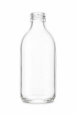 Botella de vidrio clara Alpha de 200 ml
