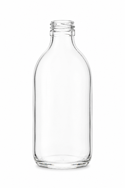 Botella de vidrio clara Alpha de 200 ml