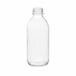Botella de vidrio clara Alpha de 100 ml