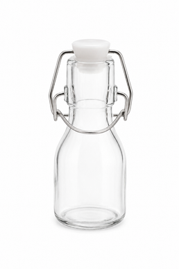 Botella de vidrio miniatura para agua/jugo/limonada de 70 ml